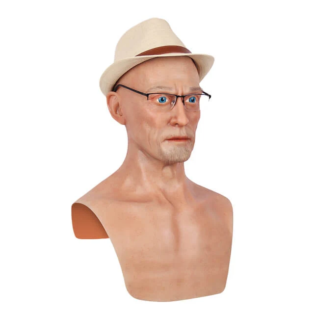 Charles Silicone Old Man Head Mask - Image 4