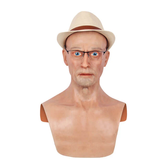 Charles Silicone Old Man Head Mask - Image 5