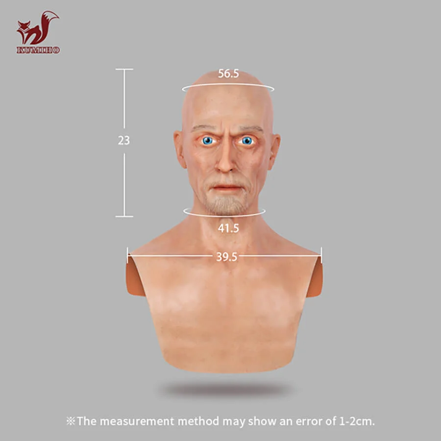 Charles Silicone Old Man Head Mask - Image 6