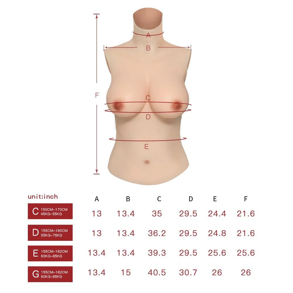 C-G cup Long Silicone Breastplate 5G - Image 4