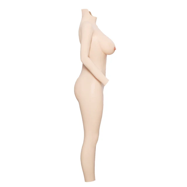 D Cup Silicone Bodysuit with Zipper 5G - Image 3