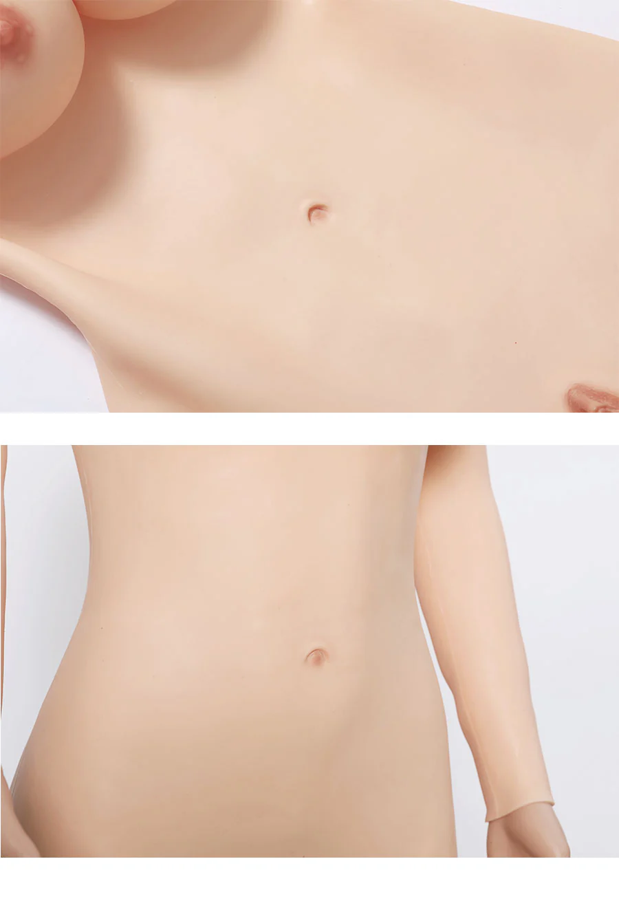 D Cup Silicone Bodysuit with Zipper 5G - Image 6