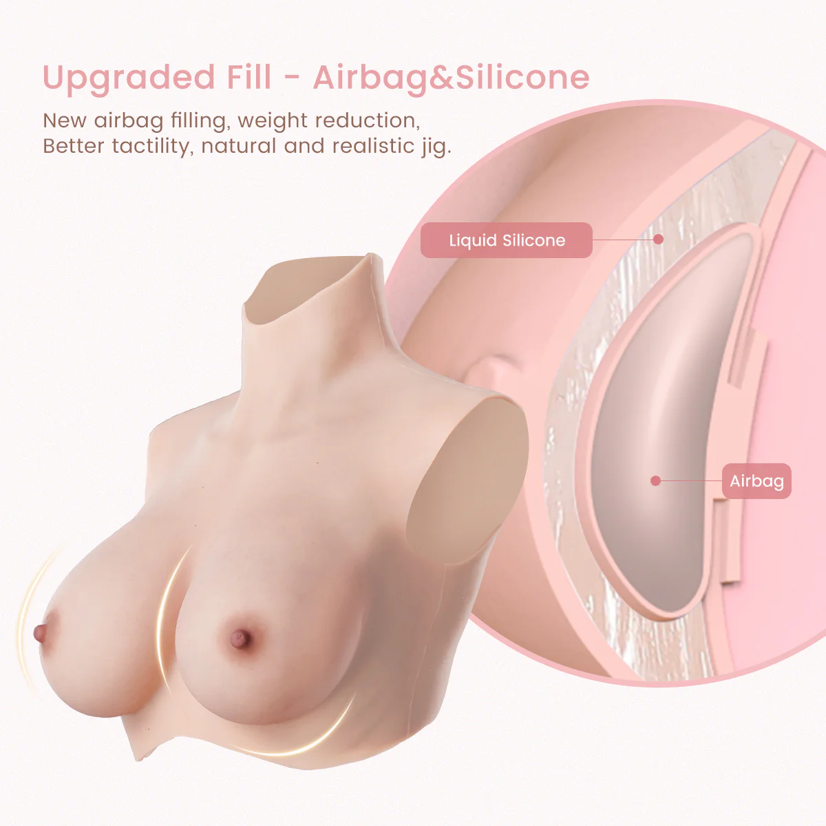 B-H Cup Oil-Free Breast Forms Capillaries 8th Generation - Image 4