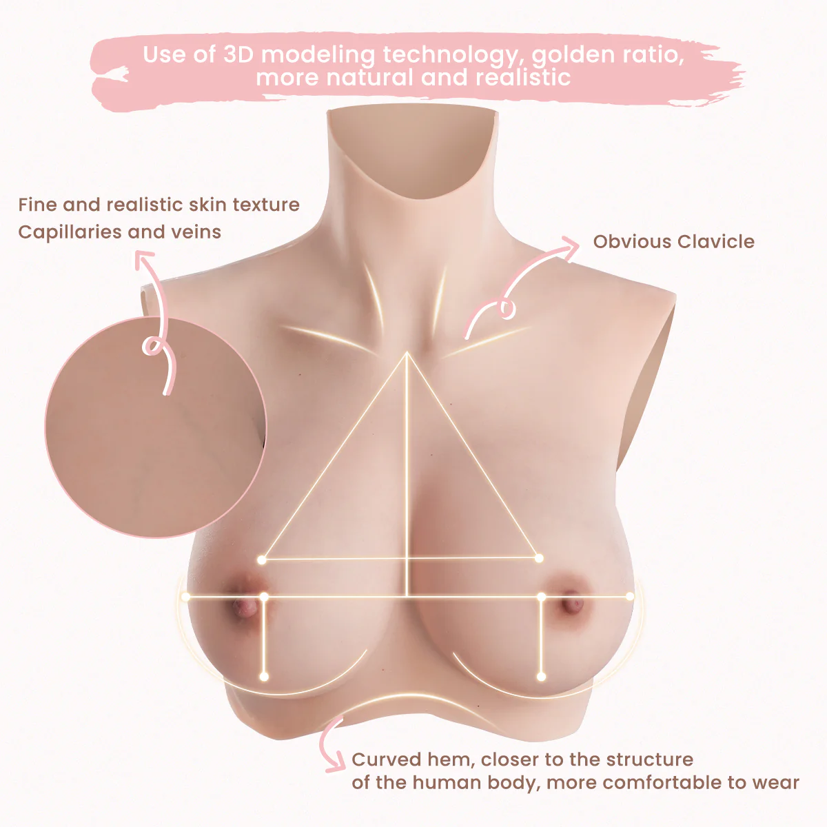 B-H Cup Oil-Free Breast Forms Capillaries 8th Generation - Image 5