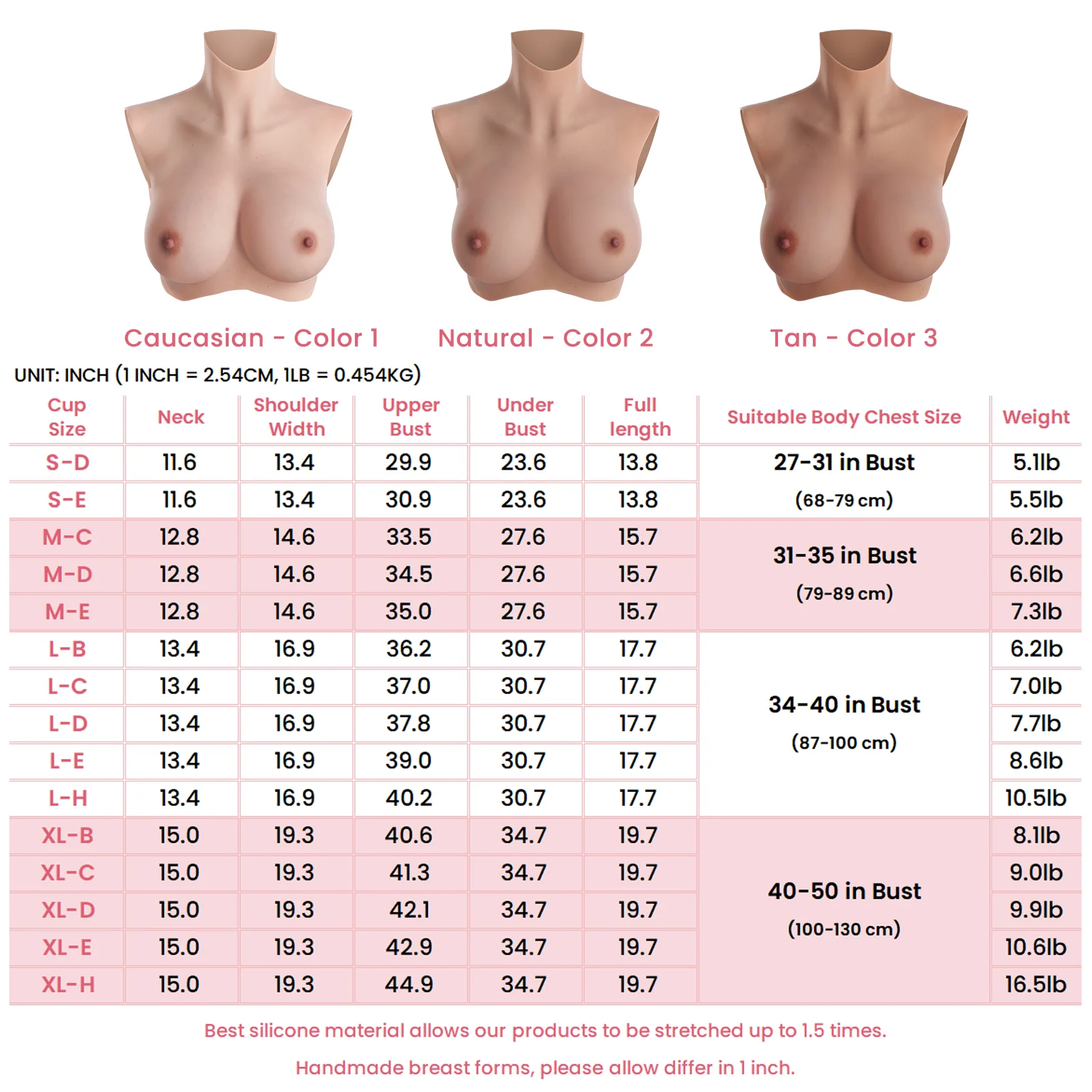 B-H Cup Oil-Free Breast Forms Capillaries 8th Generation - Image 8