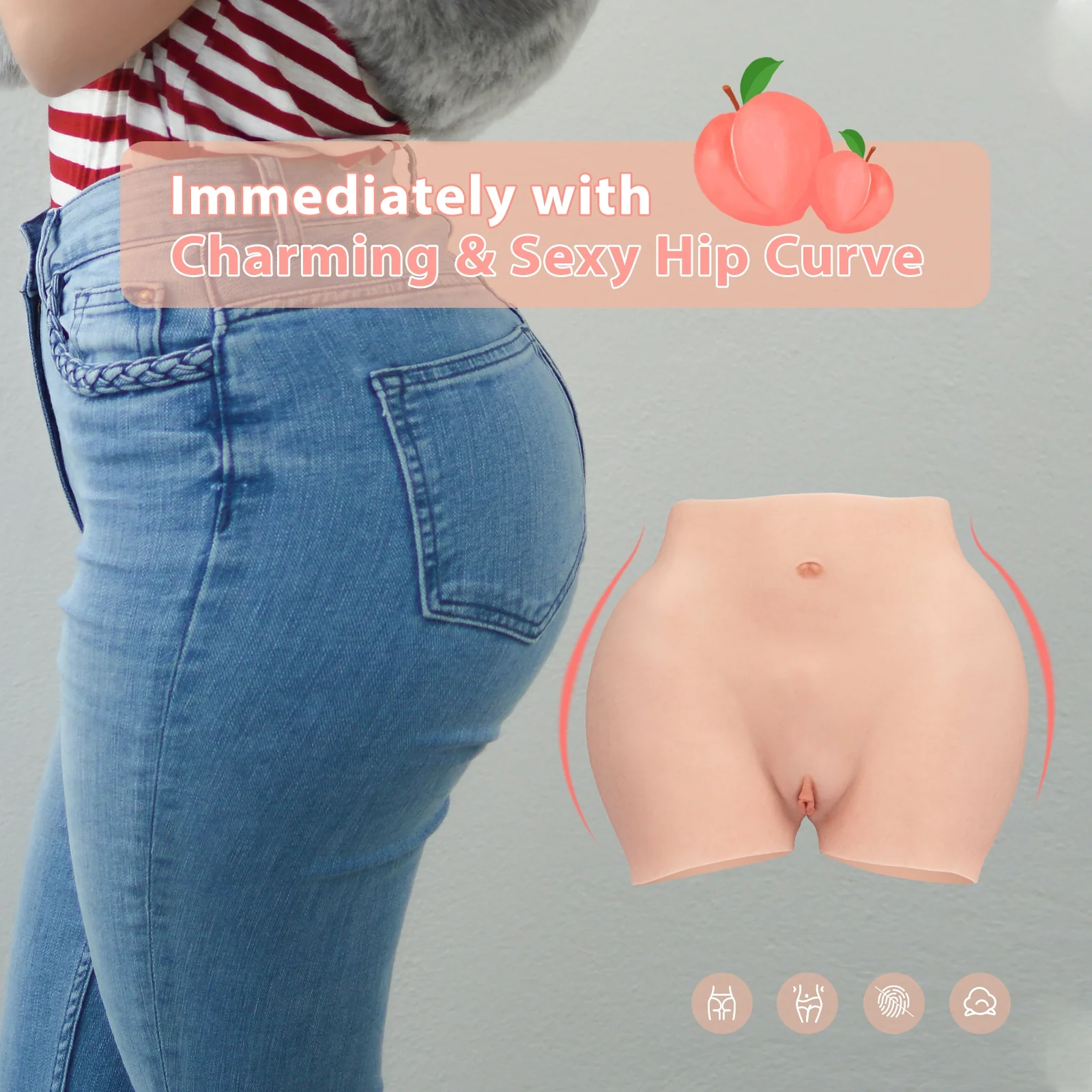 Silicone Panty Hip Enhancer Body Shaper Buttocks 8G - Image 7