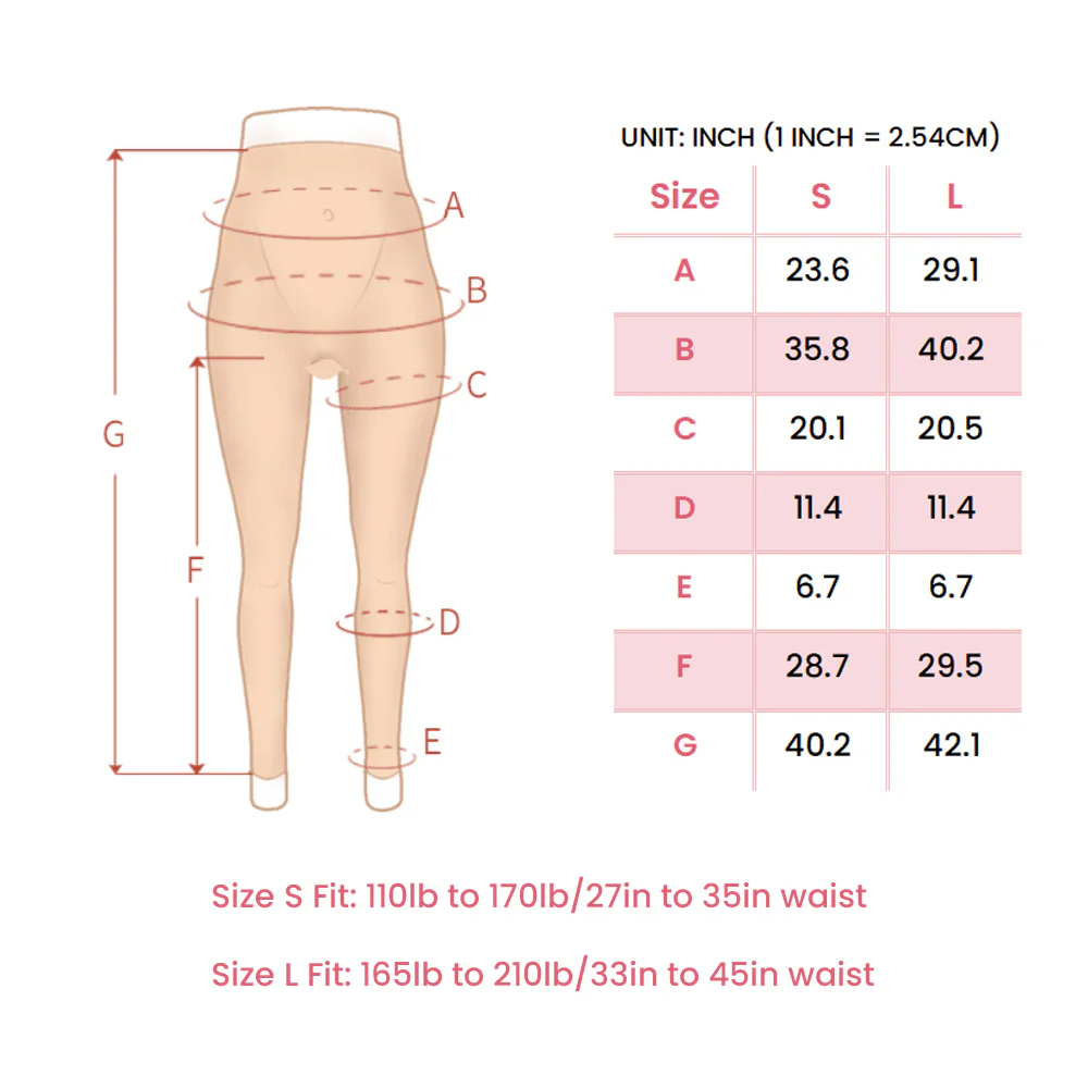 Ankle-length Silicone Vaginal Pants Hip Enhancer 8G - Image 6