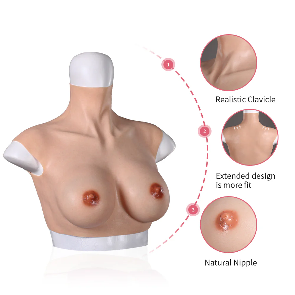 Larger Size B-G Cup Upgraded Silicone Breastplate - Image 4