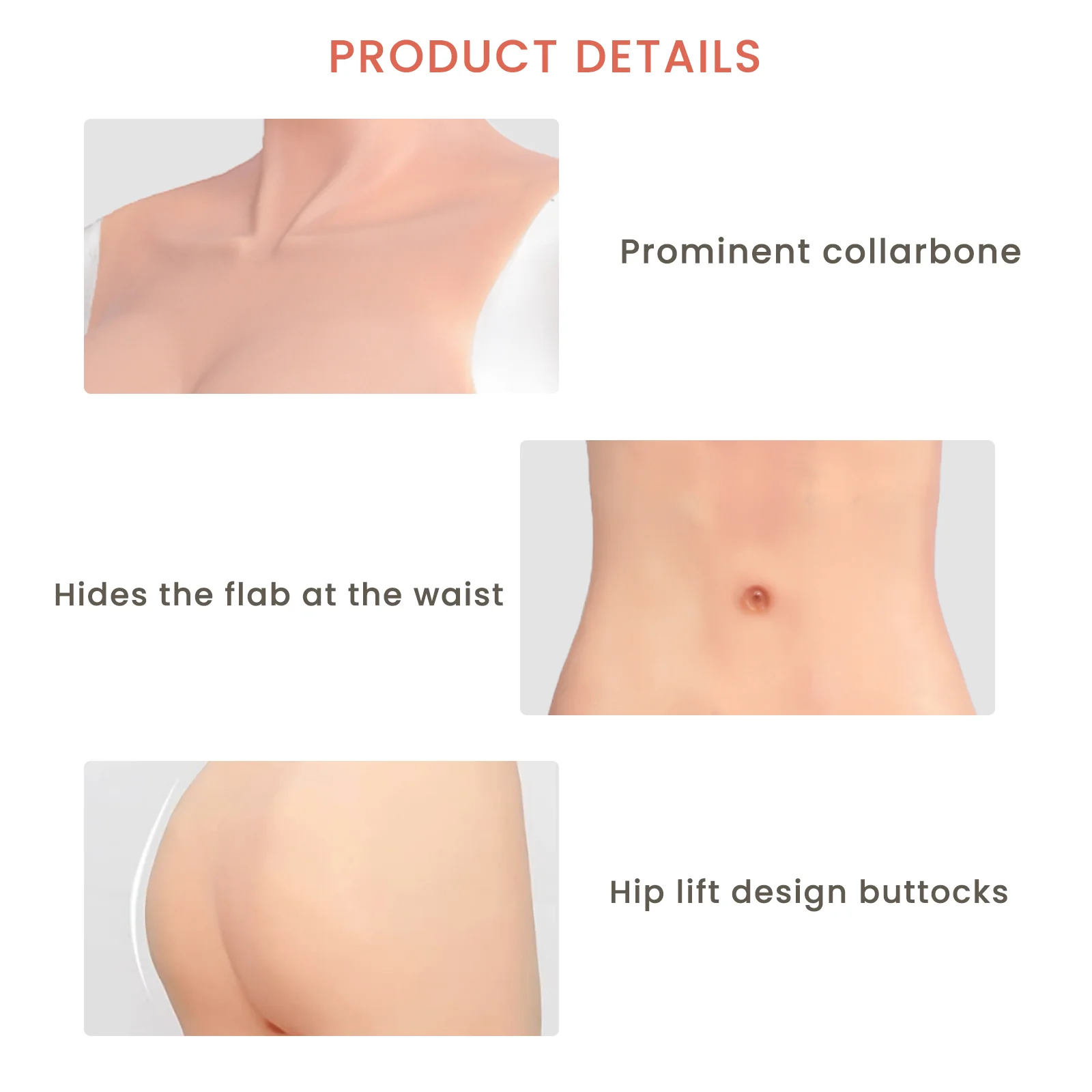[Free Mask❤] C Cup Ankle-length Full Silicone Bodysuit with Sleeves - Image 3