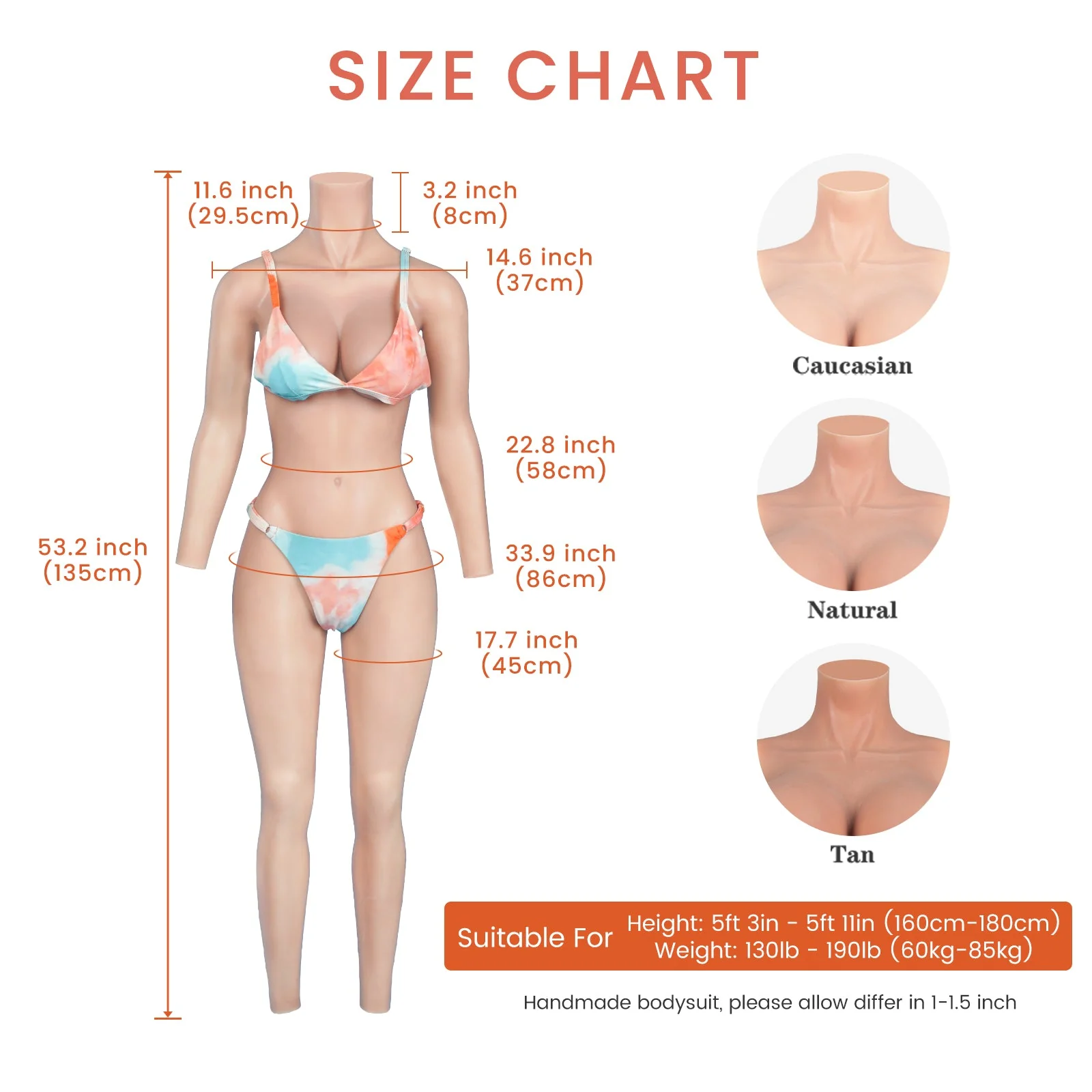 [Free Mask❤] C Cup Ankle-length Full Silicone Bodysuit with Sleeves - Image 6