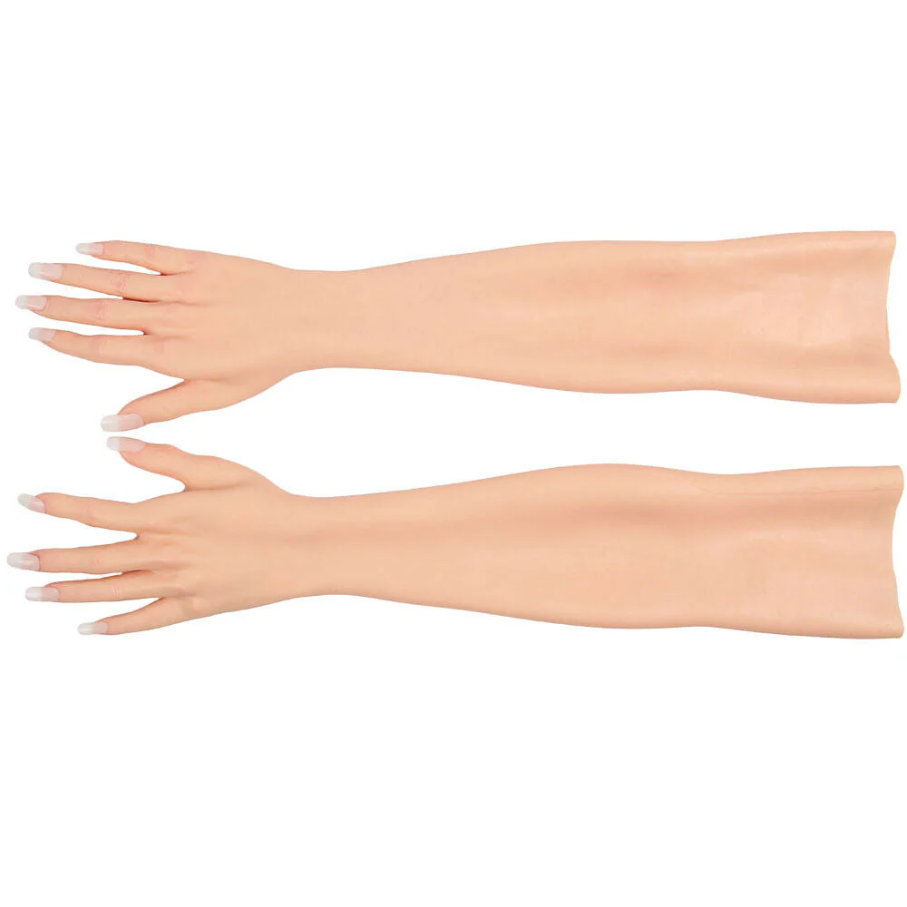 Skin Texture Silicone Gloves With Nail - Image 3