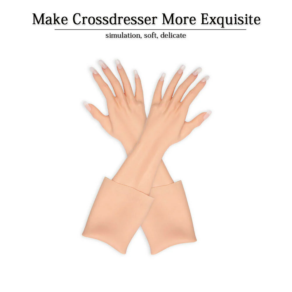 Skin Texture Silicone Gloves With Nail - Image 4