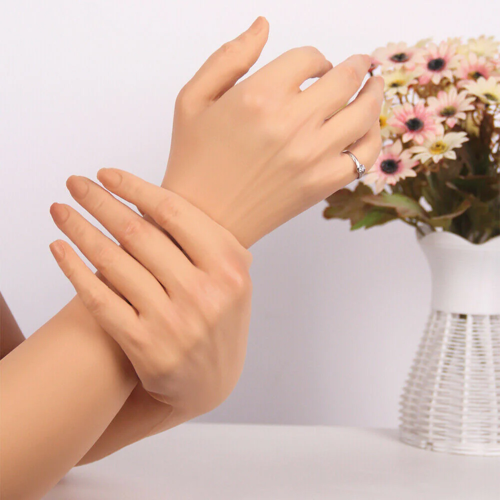 Skin Texture Silicone Gloves With Nail - Image 7