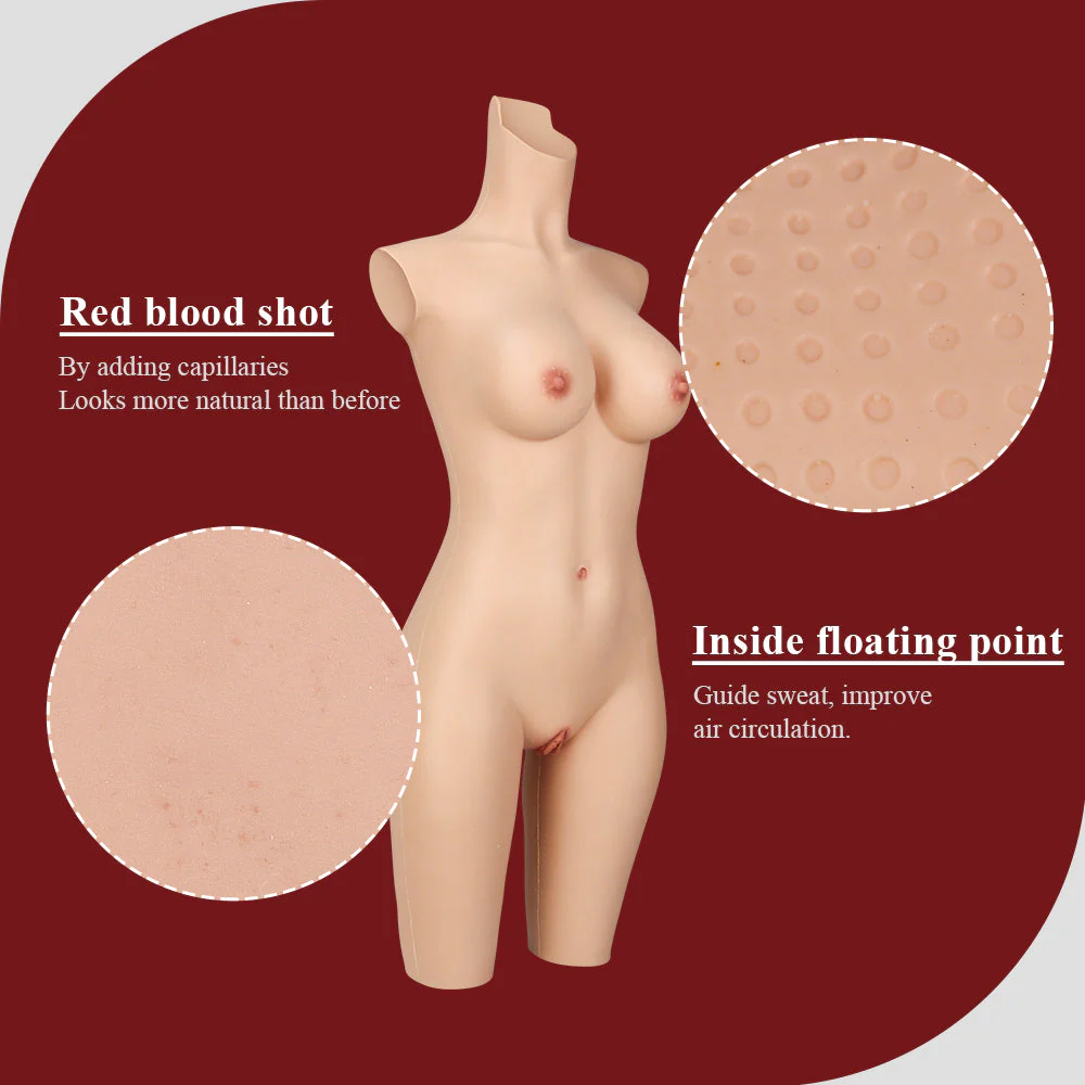 D Cup Silicone Bodysuit Half-length 8G - Image 5