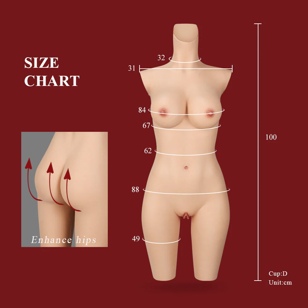 D Cup Silicone Bodysuit Half-length 8G - Image 6