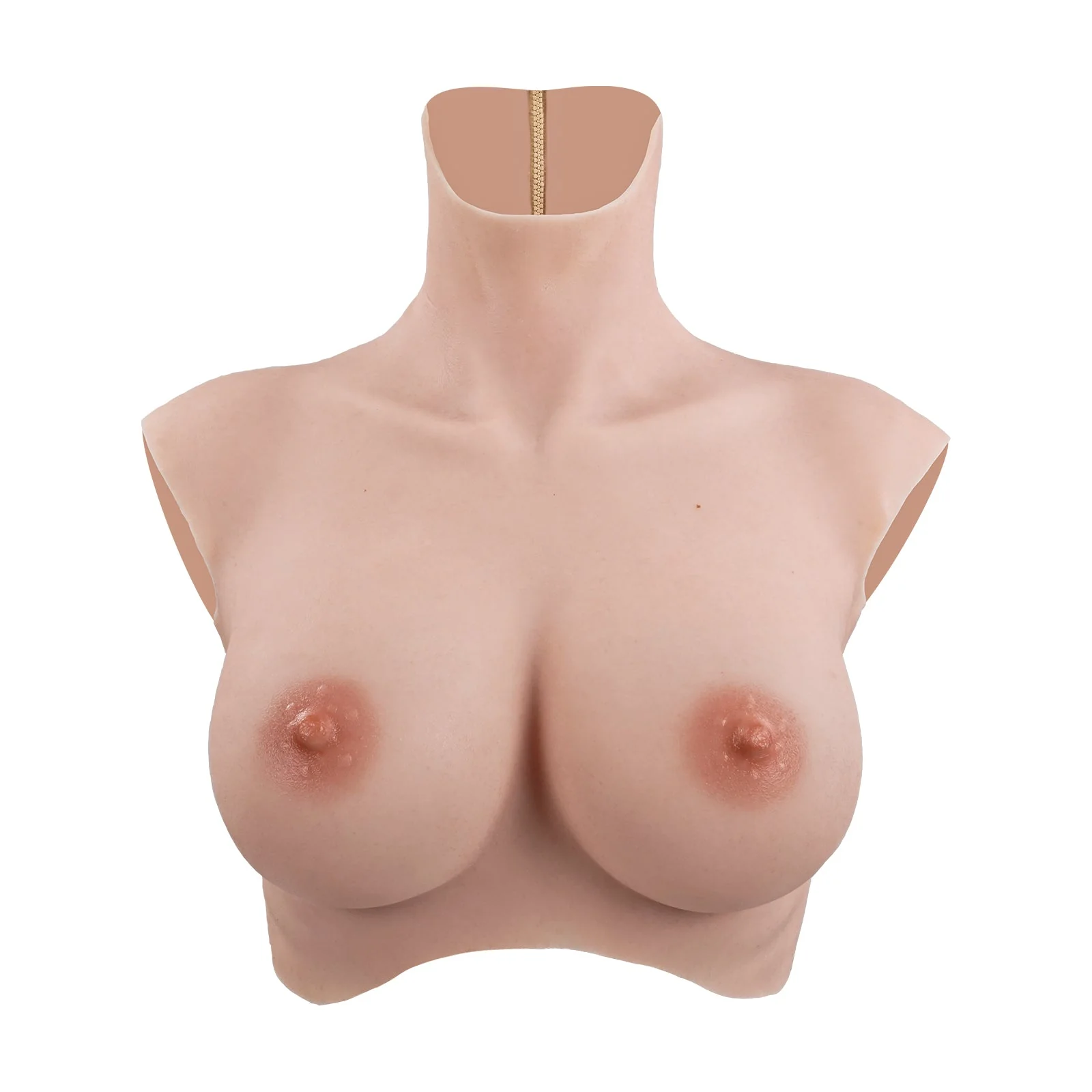 D Cup Silicone Breastplate with Mould Line Removal Enlarged Areola Back Zipper 8G