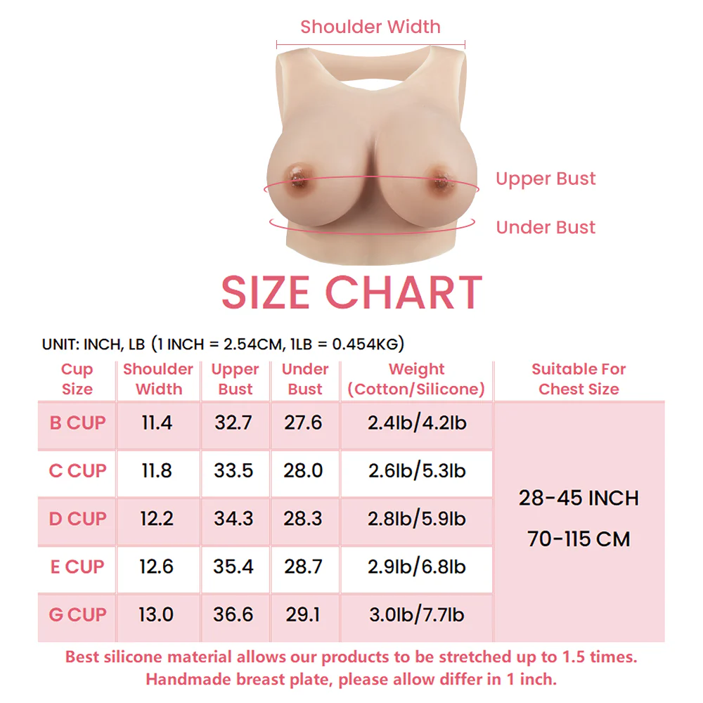 B-G Cup Hollow Back Silicone Breast Forms - Image 7