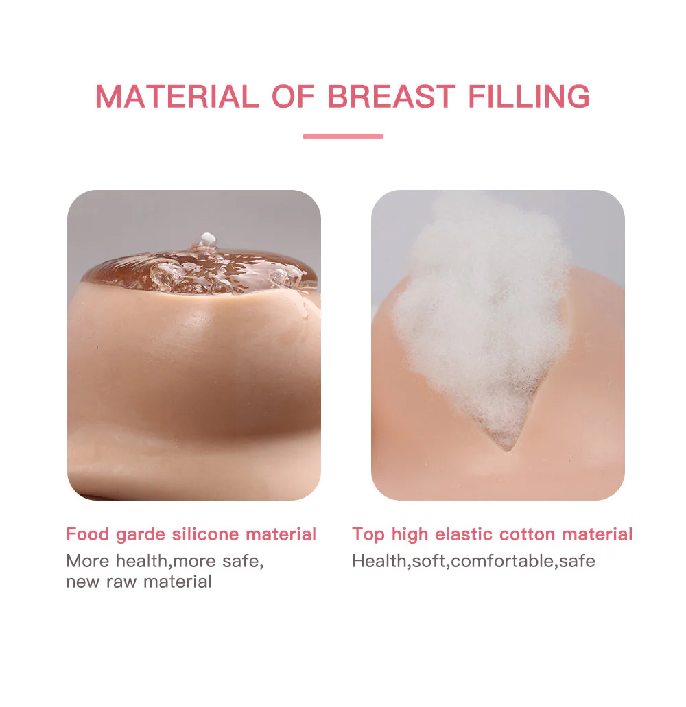 B-G Cup Hollow Back Silicone Breast Forms - Image 8