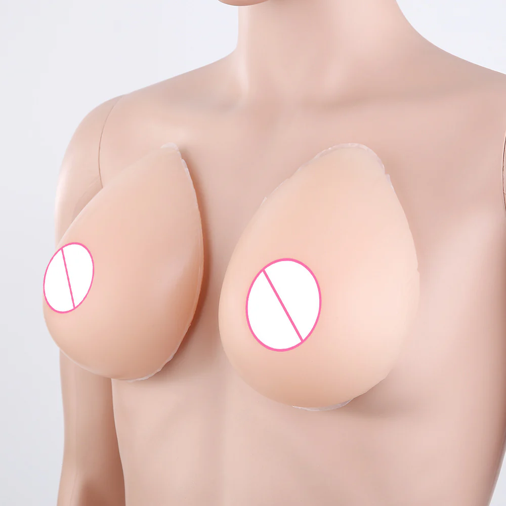 One Pair Adhesive Sticky Silicone Breast Forms for Mastectomy - Image 2