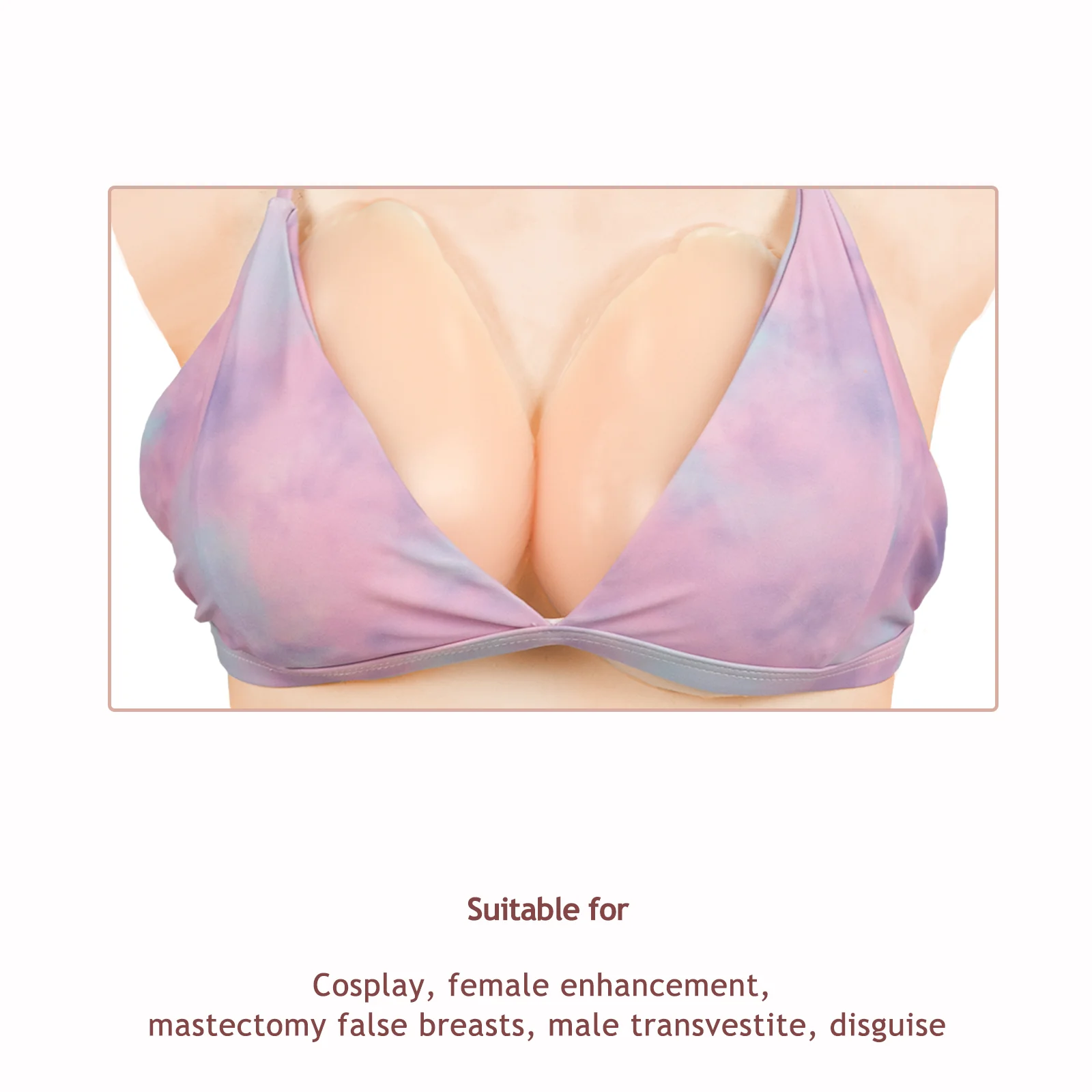 One Pair Adhesive Sticky Silicone Breast Forms for Mastectomy - Image 5