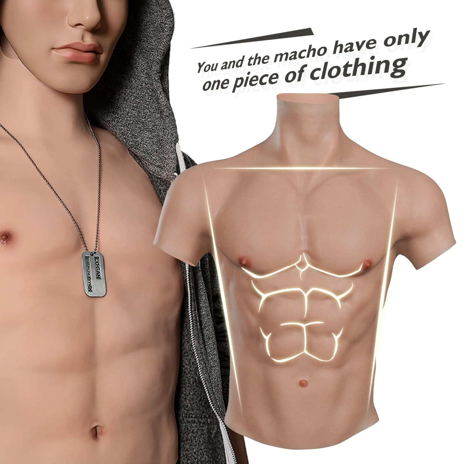 Silicone Muscles Male Suit with fine Makeup - Image 3