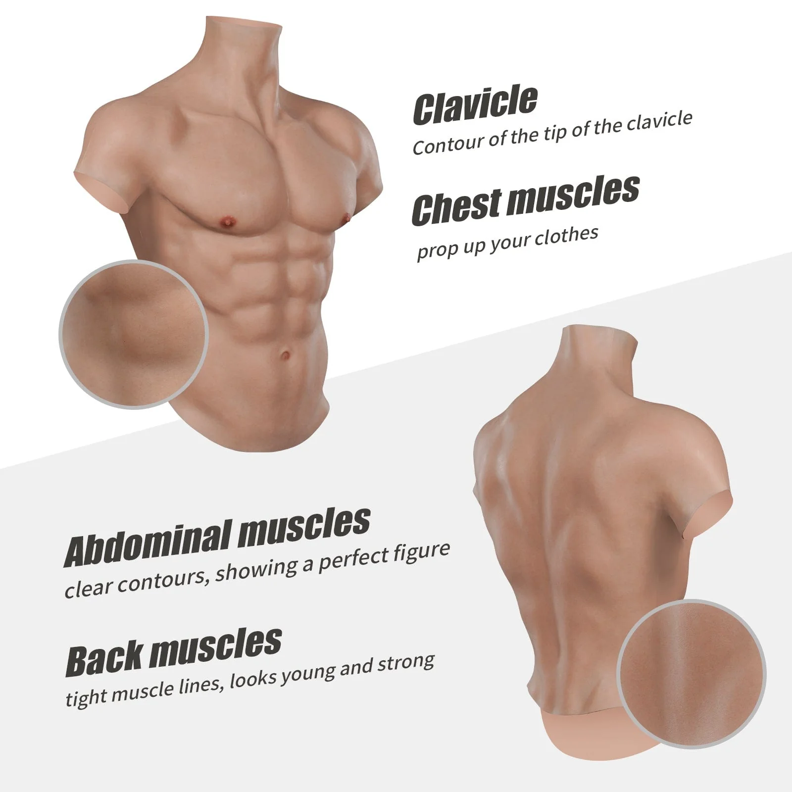 Silicone Muscles Male Suit with fine Makeup - Image 4
