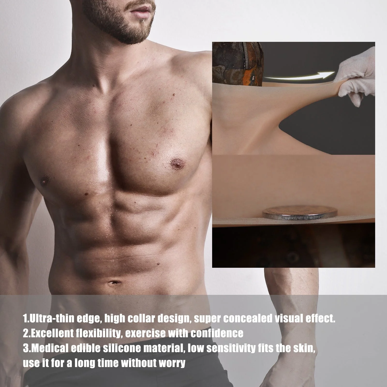 Silicone Muscles Male Suit with fine Makeup - Image 5