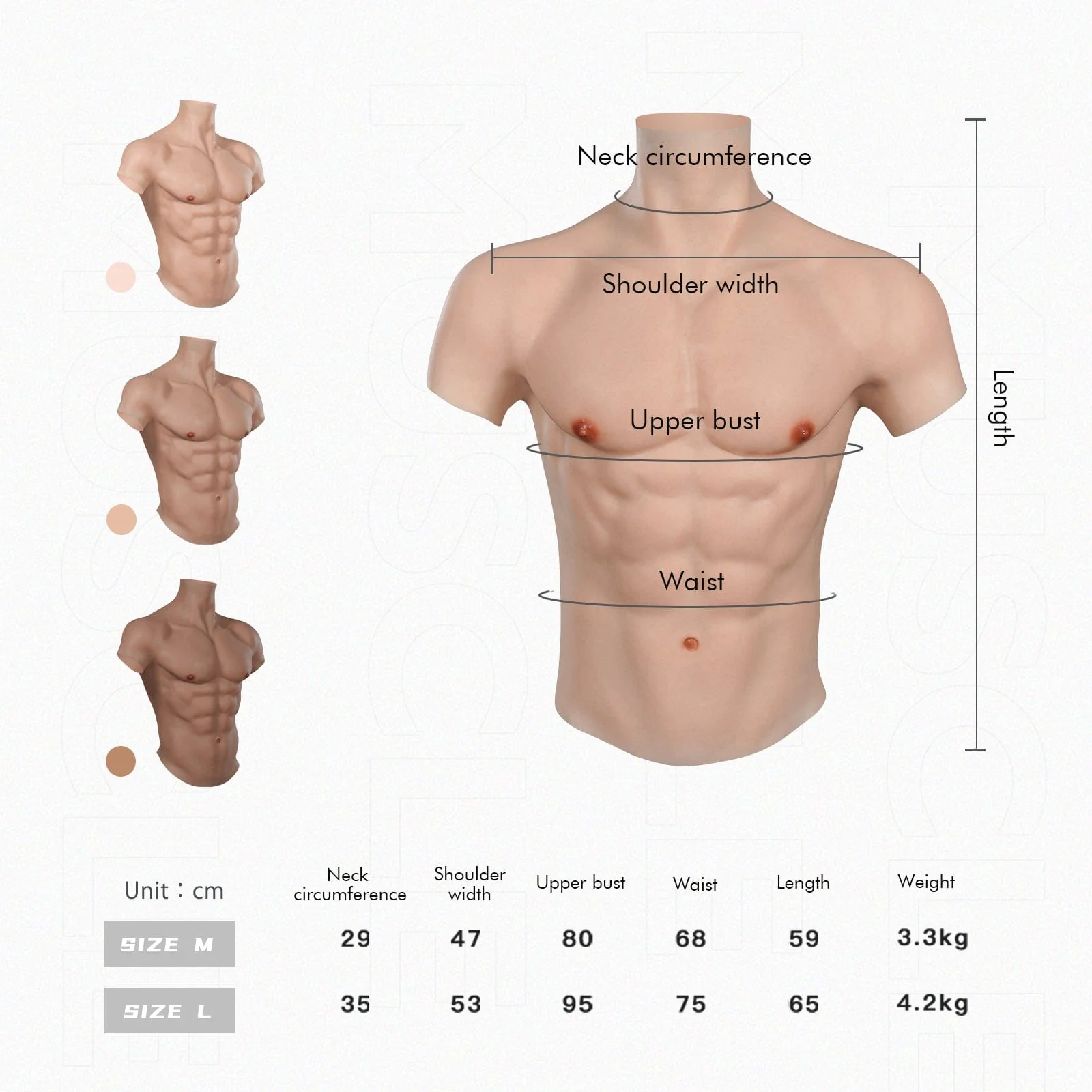 Silicone Muscles Male Suit with fine Makeup - Image 7