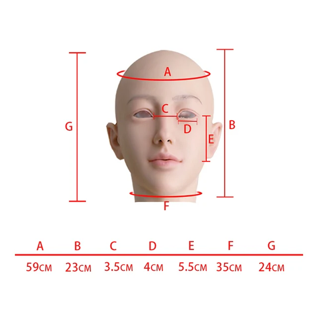 Sophia Silicone Female Head Mask 1G - Image 5
