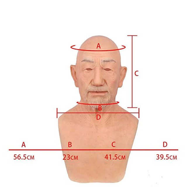 William Silicone Old Man Head Mask - Image 6