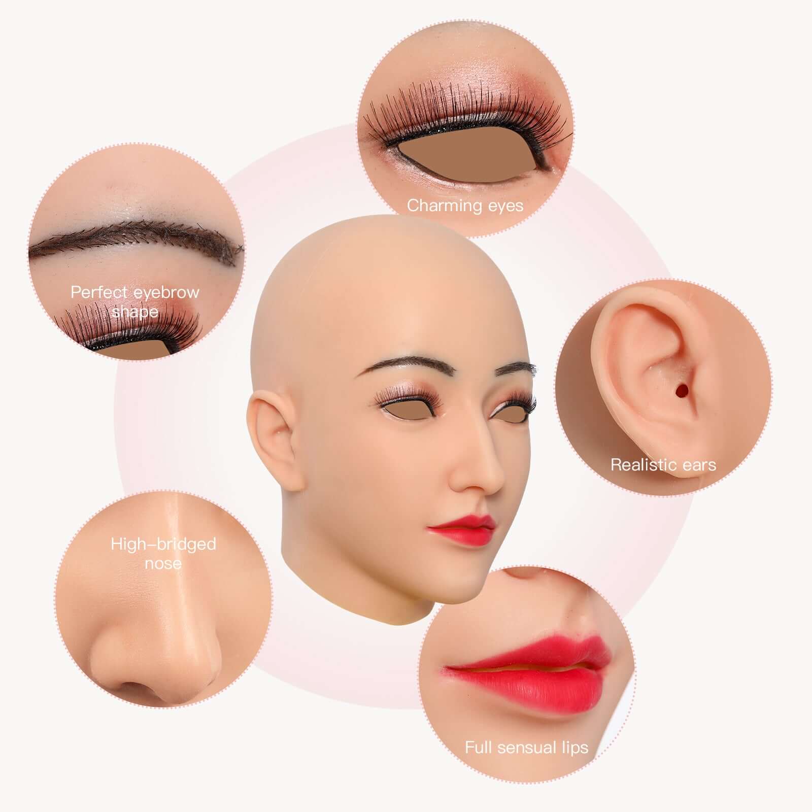Alice Silicone Female Head Mask - Image 3