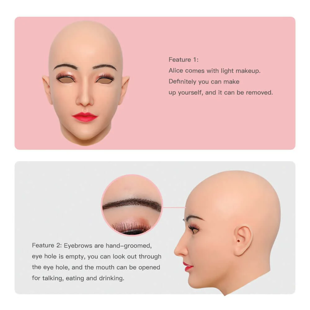 Alice Silicone Female Head Mask - Image 4