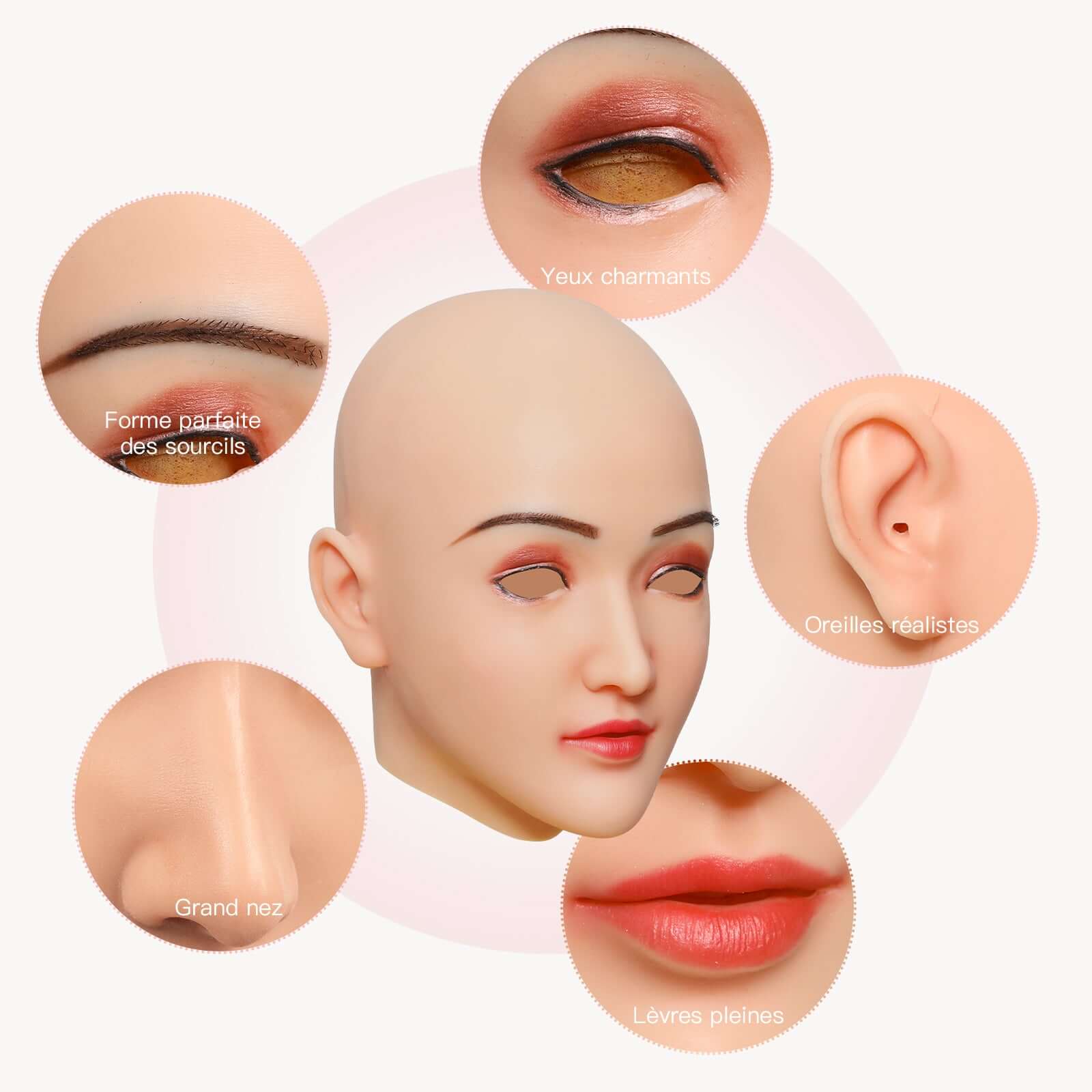Claire Silicone Female Head Mask - Image 3