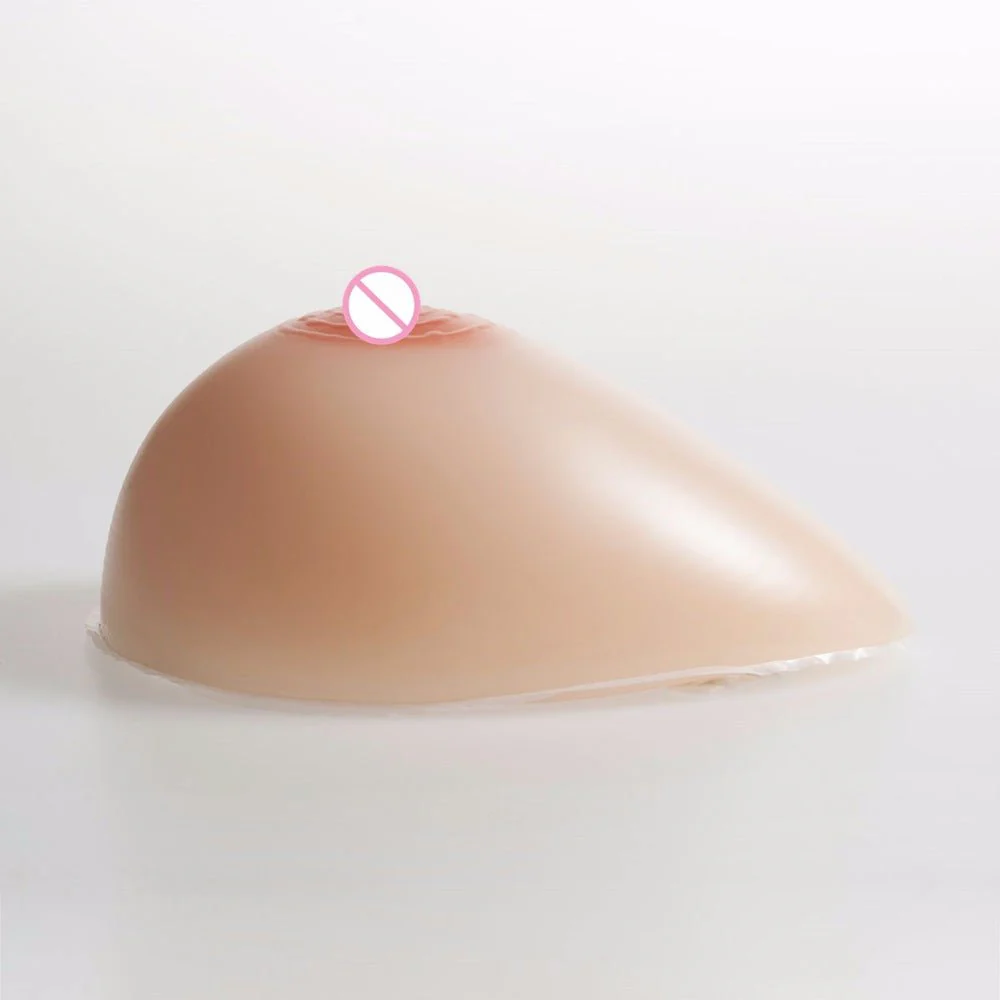 Teardrop Shaped Silicone Breast Forms with Black Pocket Bra - Image 13