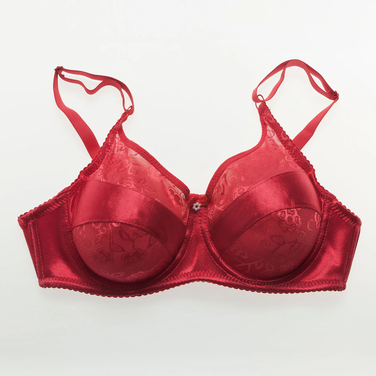 Teardrop Shaped Silicone Breast Forms with Red Pocket Bra - Image 12