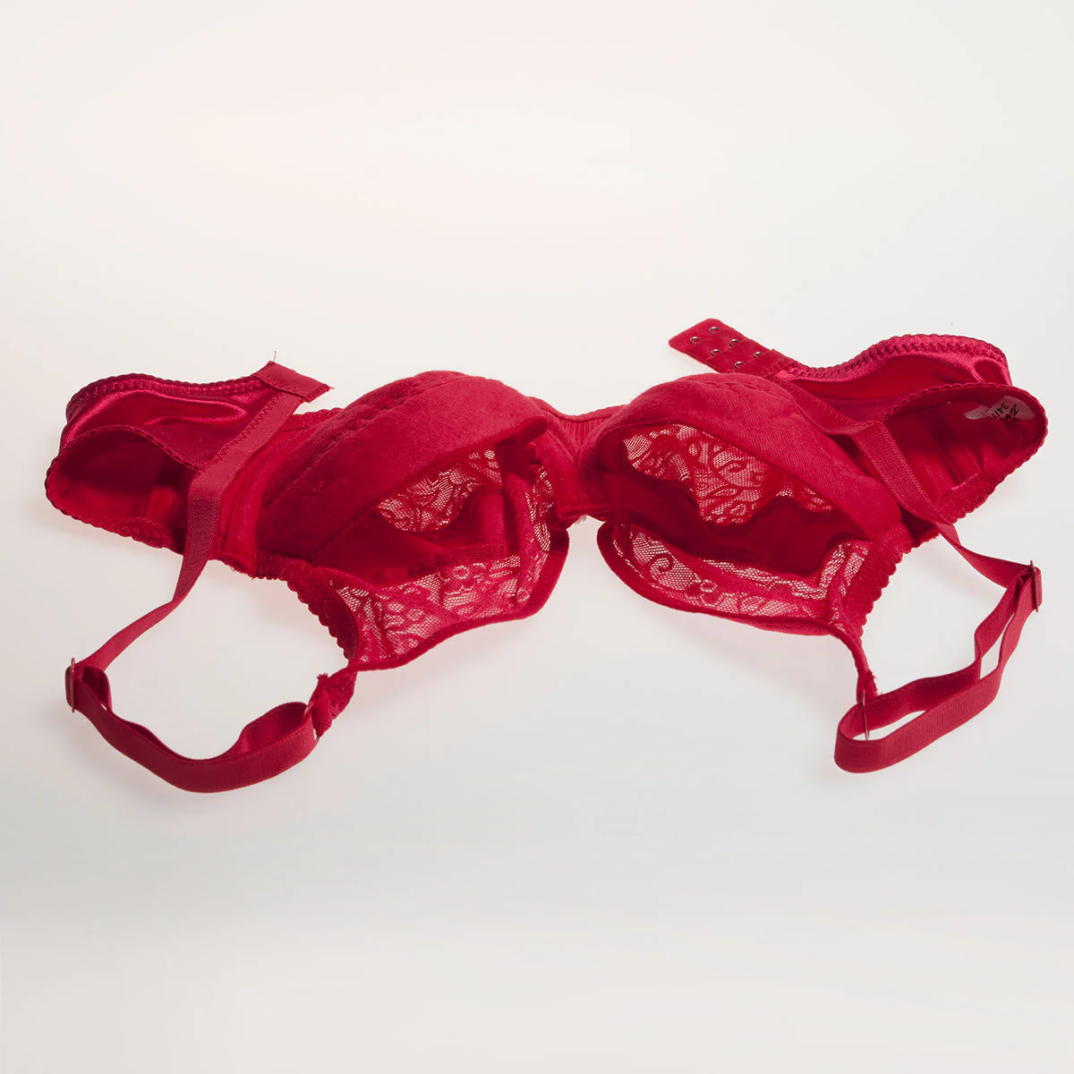 Teardrop Shaped Silicone Breast Forms with Red Pocket Bra - Image 13